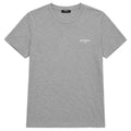 Balmain Cotton T-Shirt  Logo Vellutino Grey