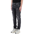 Dolce & Gabbana Cotton Lucky Chance Logo Distressed Denim Grey