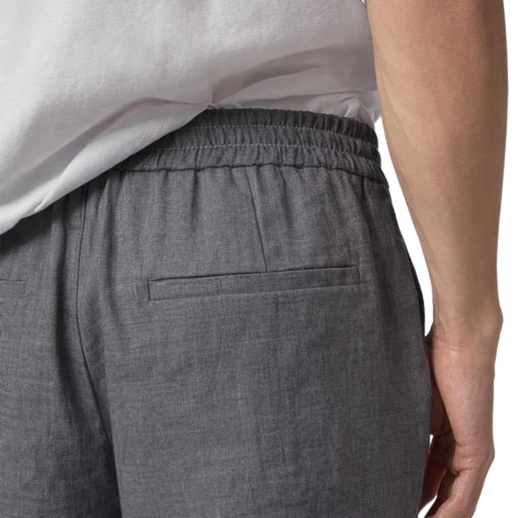 Alpha Studio Linen Shorts Grey — view 4