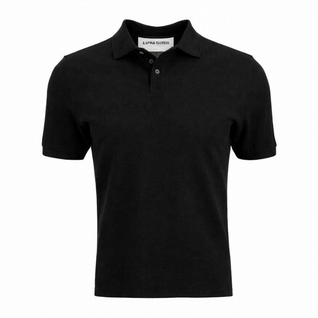 Alpha Studio Polo Shirt Black