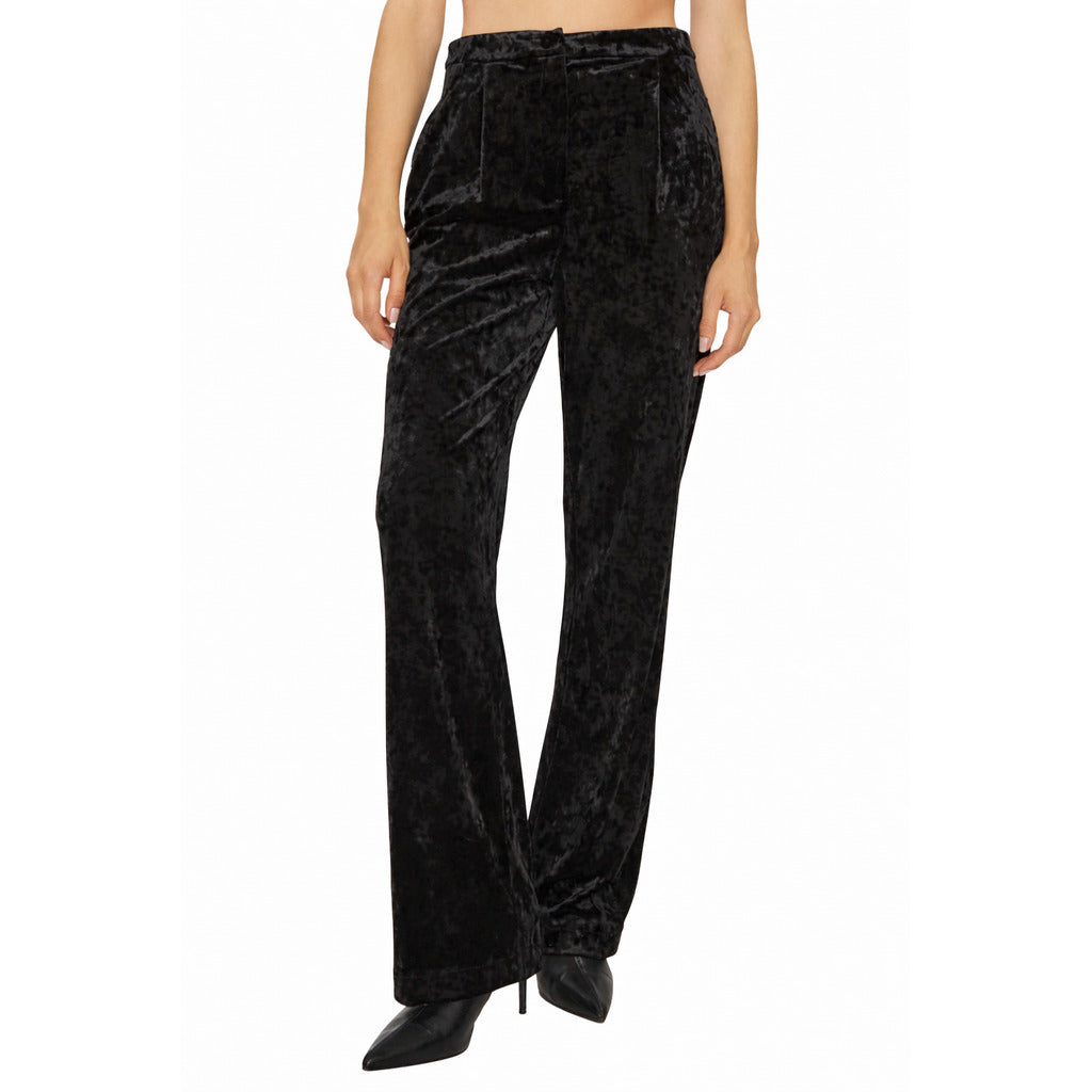 Patrizia Pepe Trousers Velvet Black