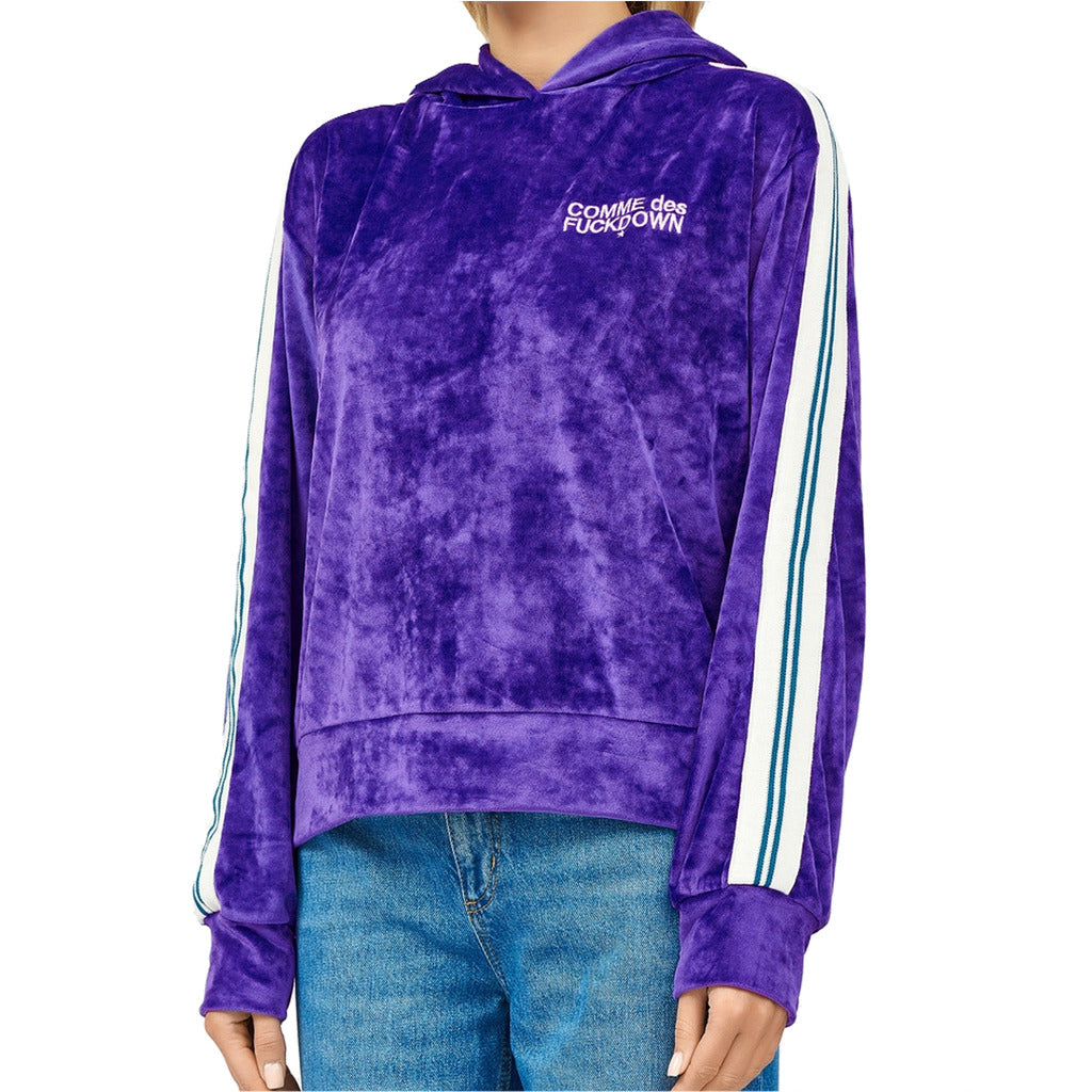 Comme Des Fuckdown Sweatshirt Ciniglia Purple White — view 2