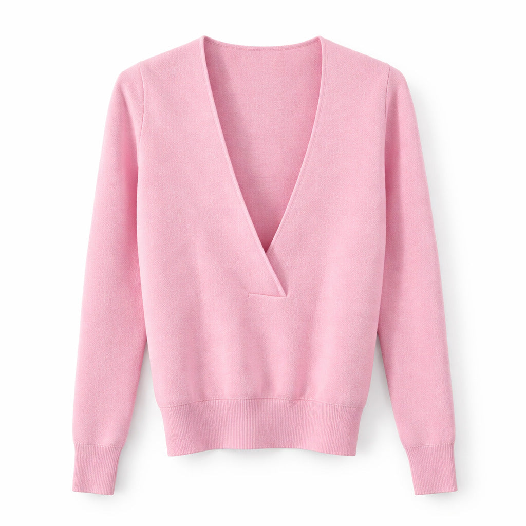 Patrizia Pepe Sweater Pink Neck V