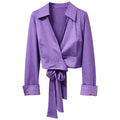 Elisabetta Franchi Shirt Purple Incrociata Due Code