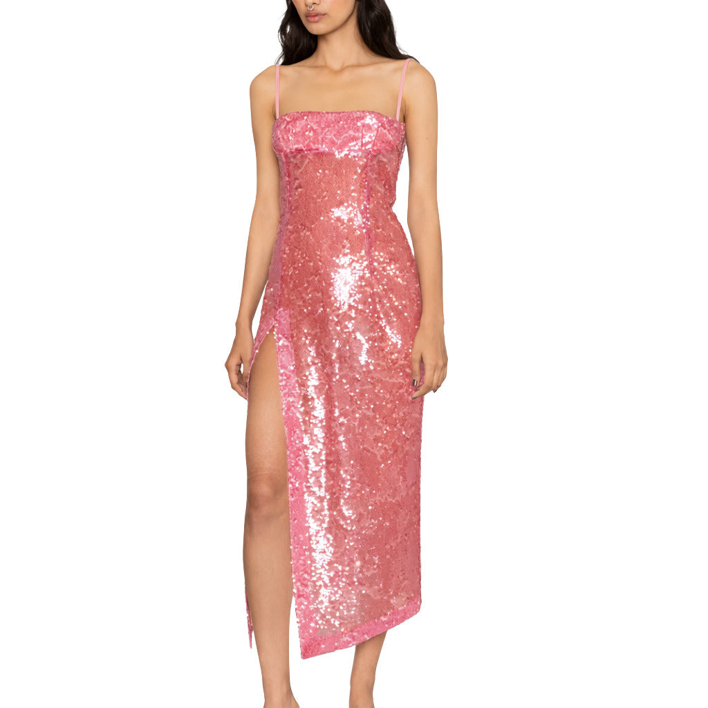 The Attico Dress Lungo Pink — view 2