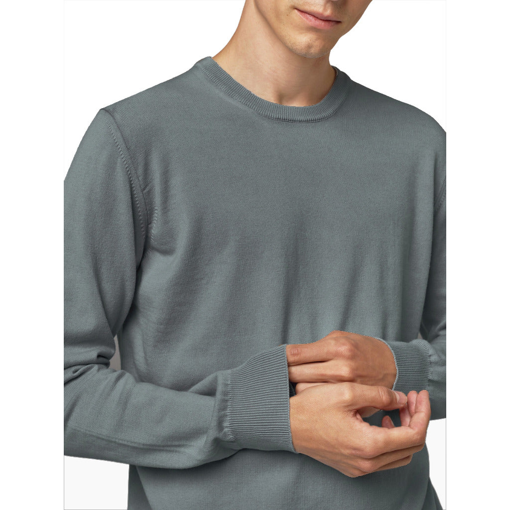 Alpha Studio Cotton Sweater Asphalt Grey — view 3