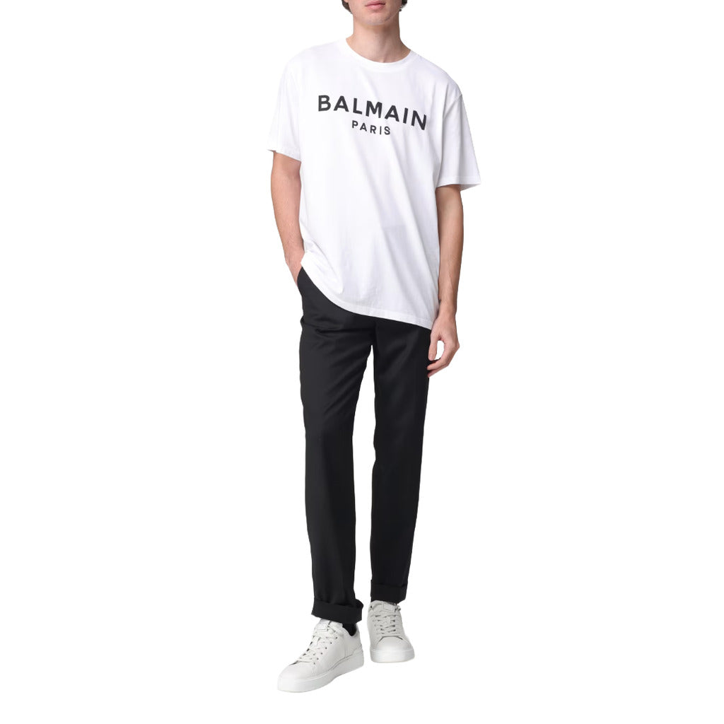Balmain Cotton T-Shirt  Paris White — view 3