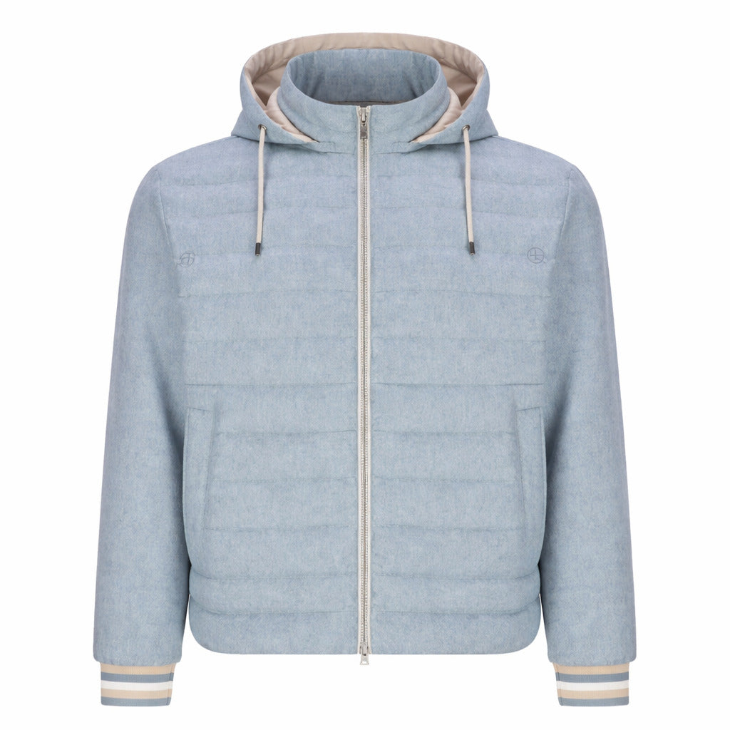 Herno light blue quilted jacket, light blue