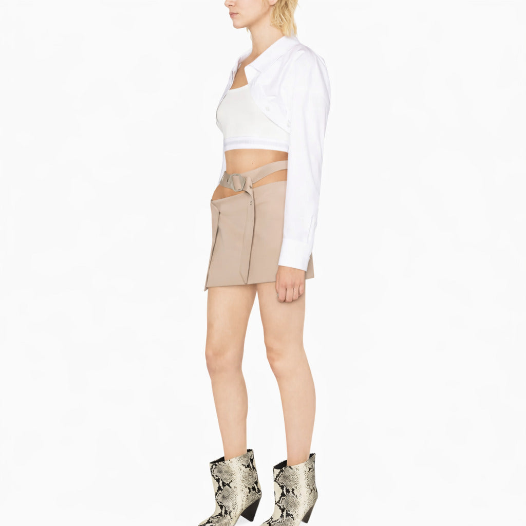 The Attico Wool Skirt Beige — view 4