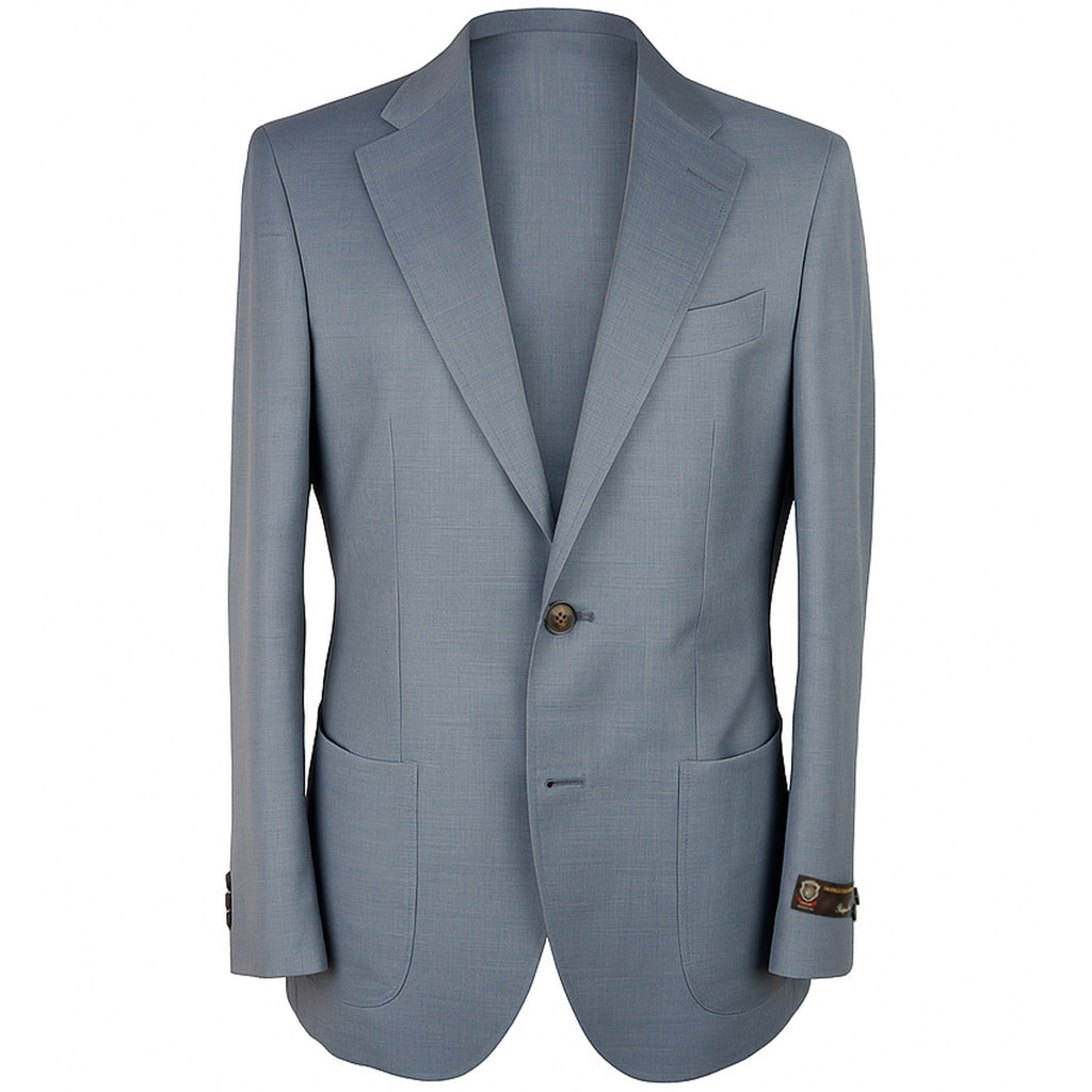 Emilio Romanelli Wool Jacket Light Blue
