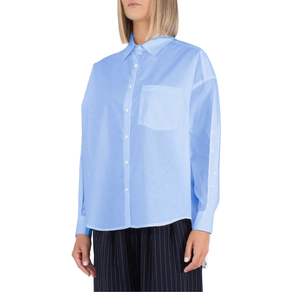 Comme Des Fuckdown Cotton Shirt Sky Blue Light Blue — view 3