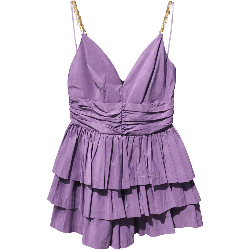 Elisabetta Franchi Dress Corto Ruches Purple