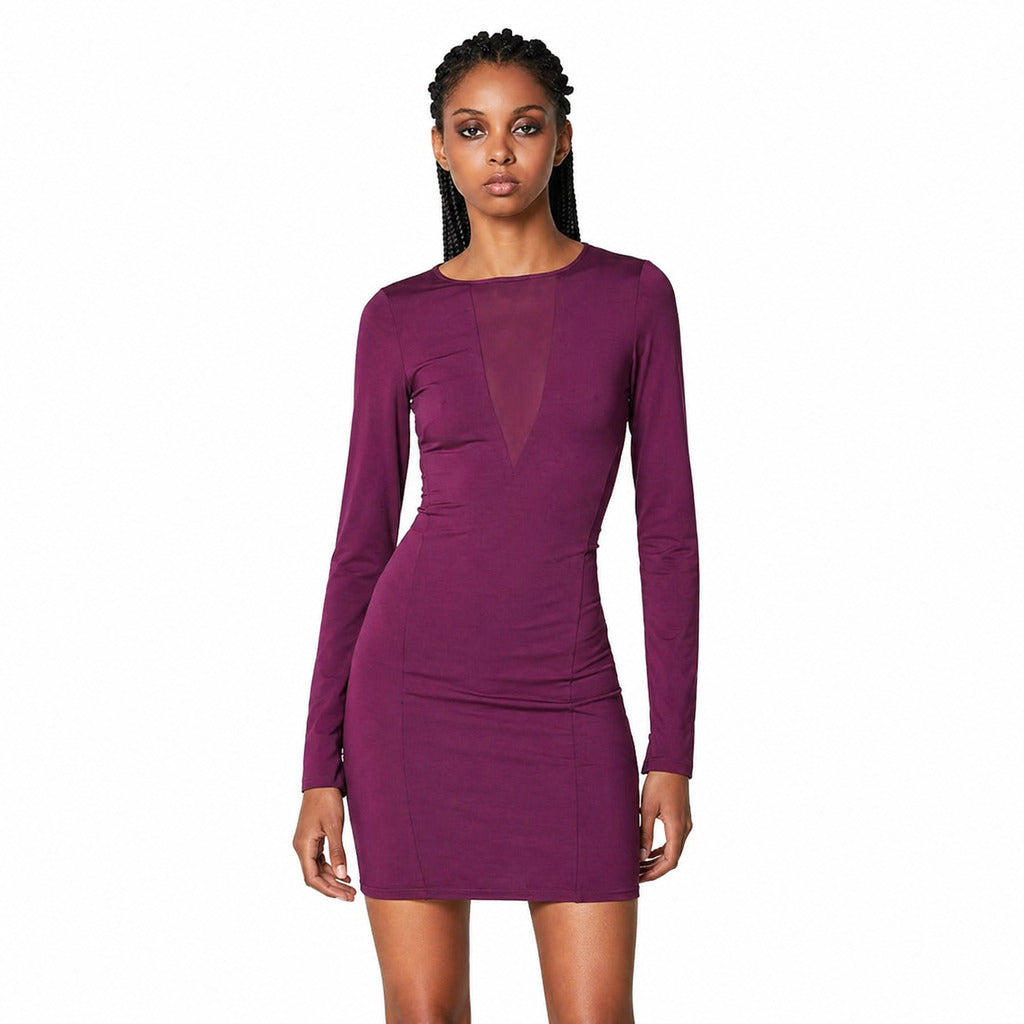 Patrizia Pepe Viscose Dress Futuristic Purple — view 2