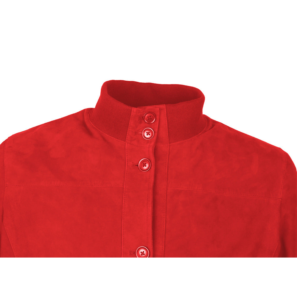 Emilio Romanelli Suede Jacket Red — view 5