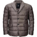 Add Jacket With Quilted Effect In Brown Color
