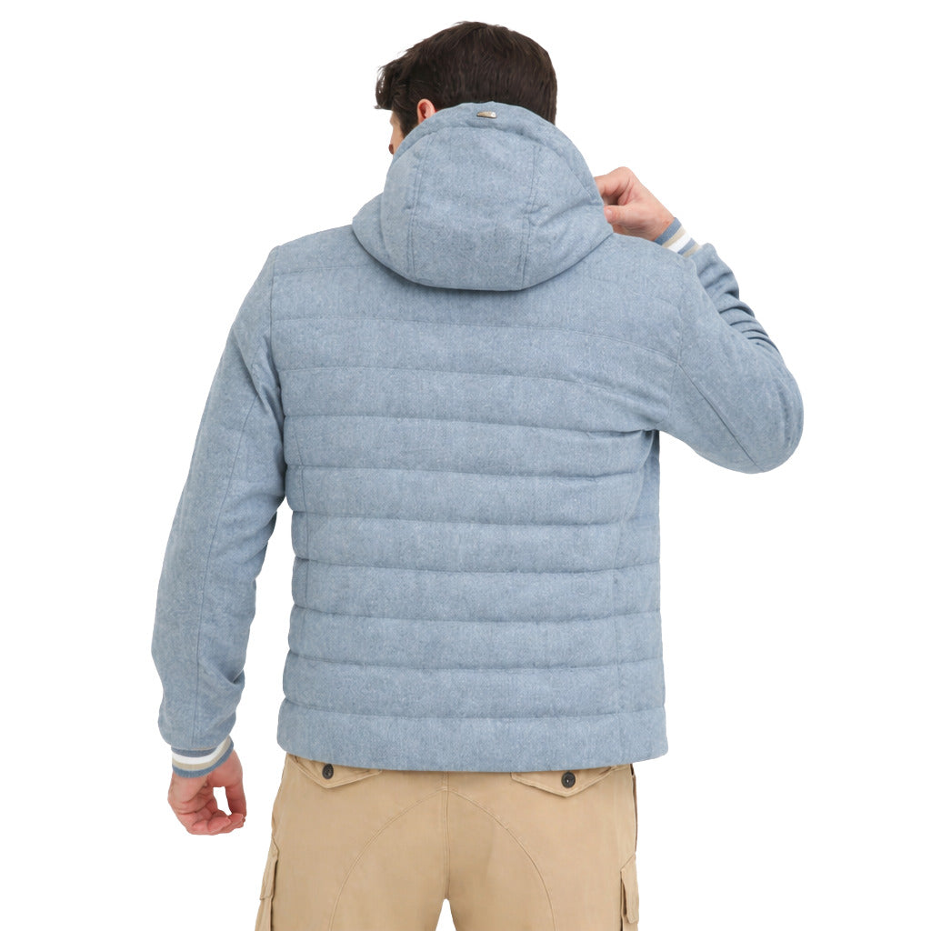 Herno light blue quilted jacket, light blue