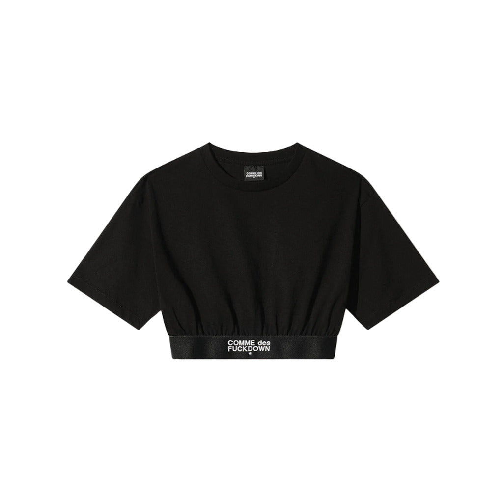 Comme Des Fuckdown T-Shirt Elastico Logato Black