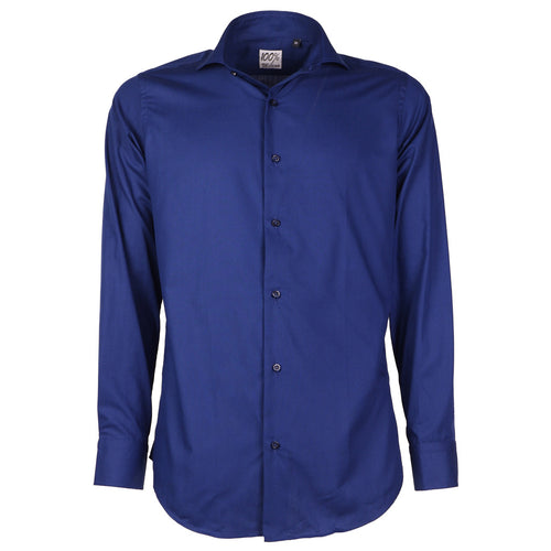 100% Milano Cotton Shirt Blue