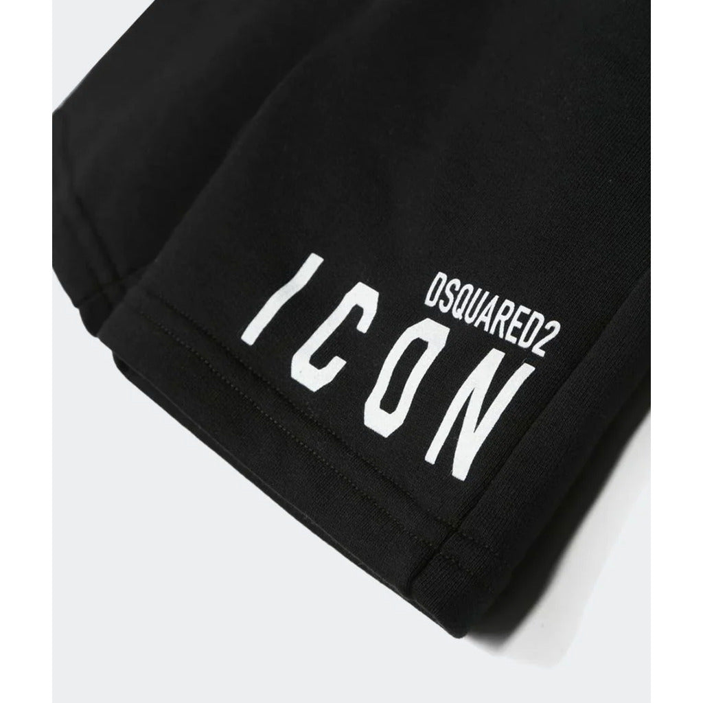 Dsquared2 Cotton Shorts Icon Neri — view 3