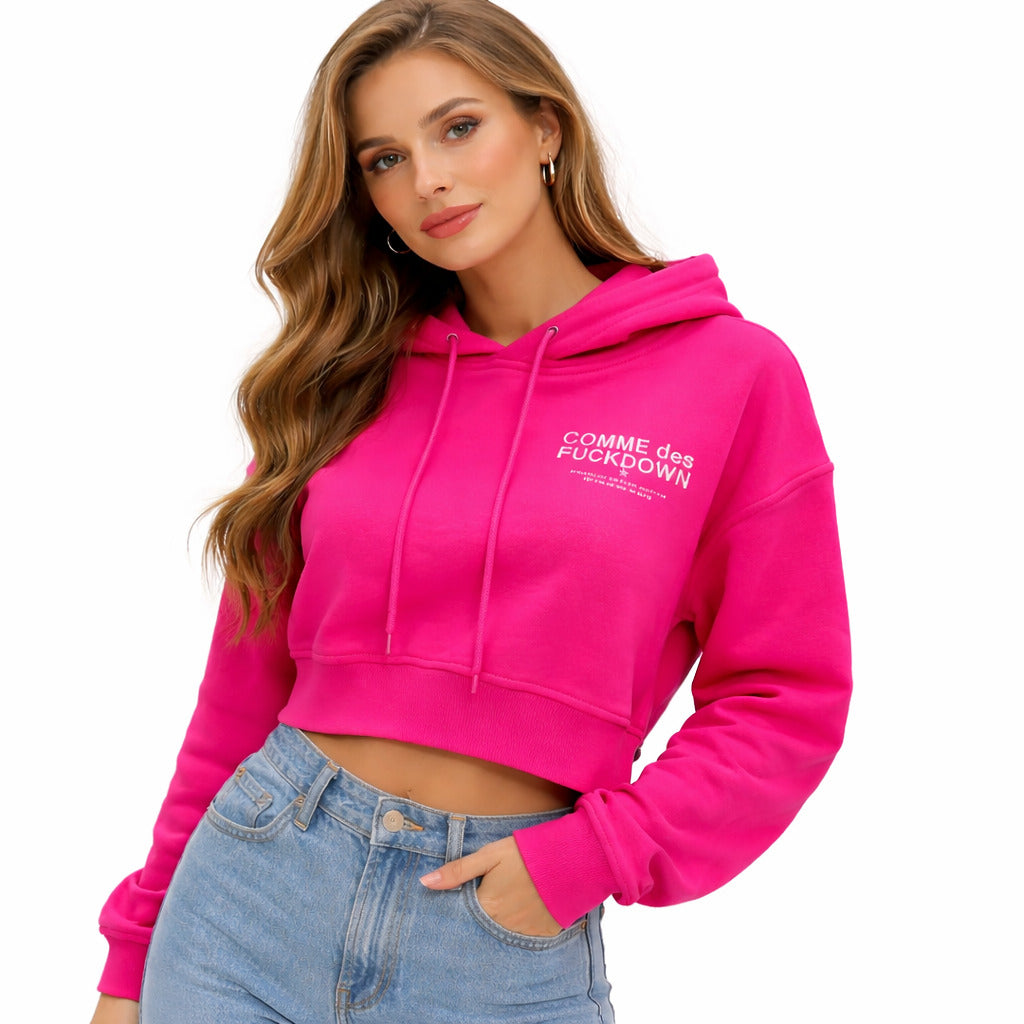 Comme Des Fuckdown Sweatshirt Hooded Pink