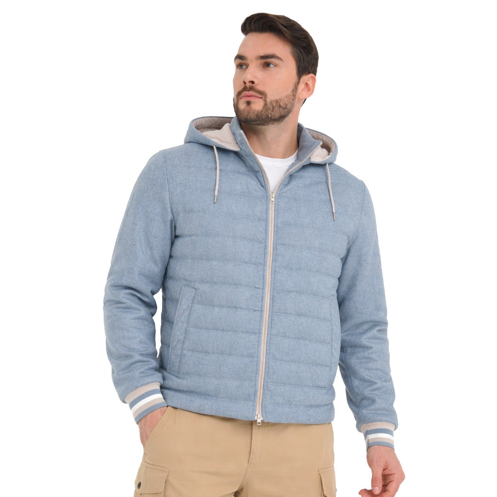 Herno light blue quilted jacket, light blue