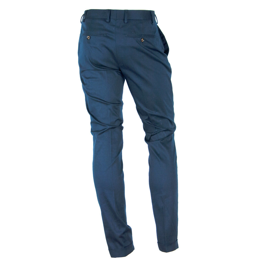100% Milano Cotton Trousers Blue — view 2