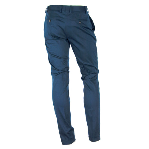 100% Milano Cotton Trousers Blue — view 2