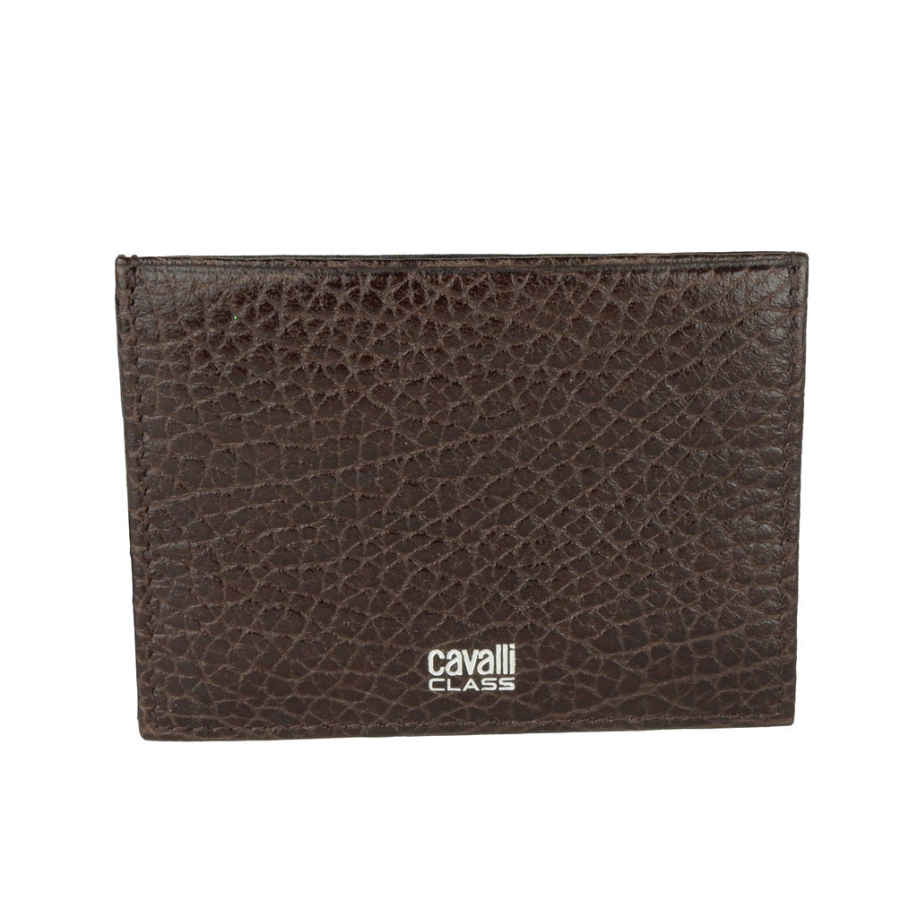 Cavalli Class Calfskin Card Holder Brown