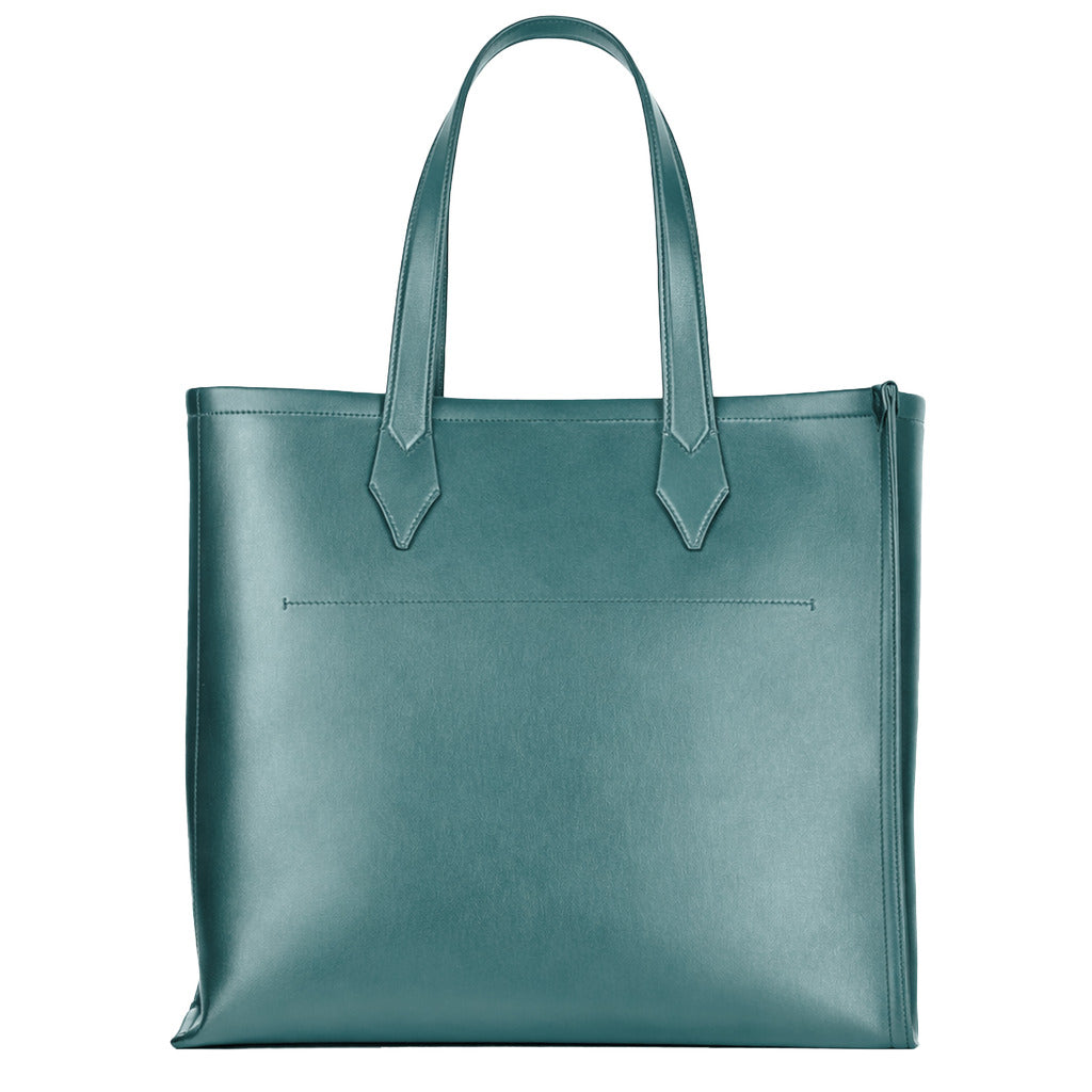 Siebentaschen Leather Shoulder Bag Blue — view 2