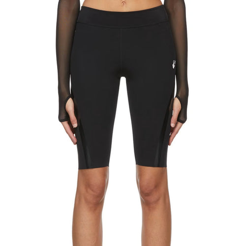 Off-White Nylon Athleisure Cycling Shorts Black Off-White