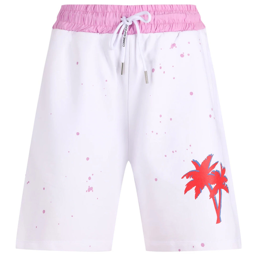 Comme Des Fuckdown Cotton Short Stampa Palme
