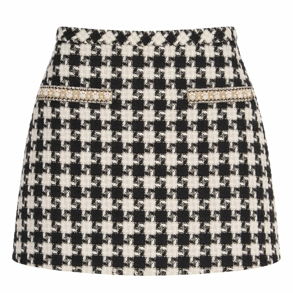 Valentino Garavani Skirt Nera Bianca Black