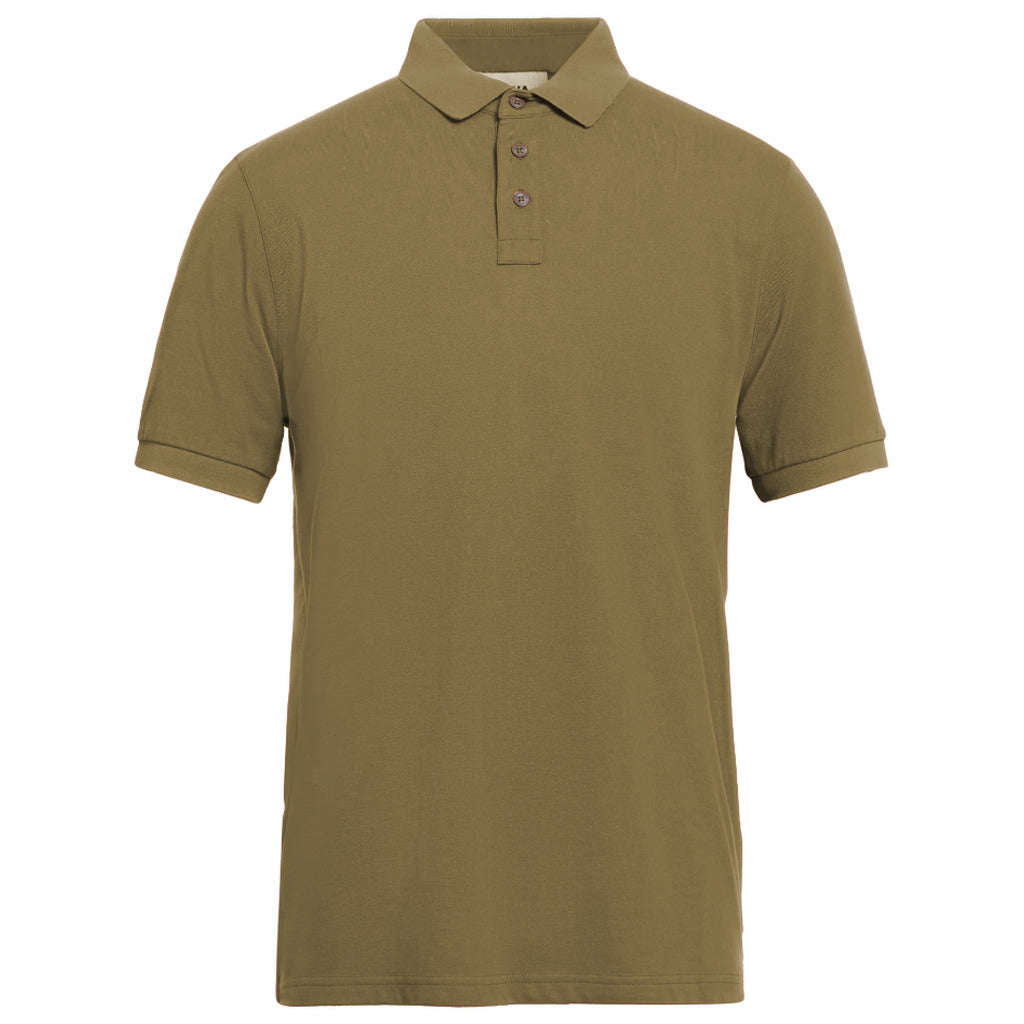 Alpha Studio Cotton Polo Piquet Oliva