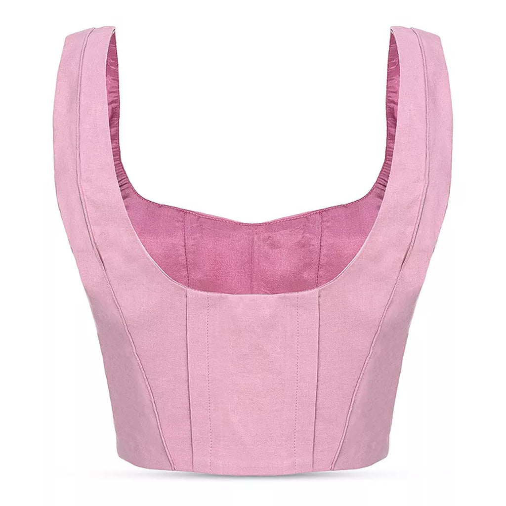 Pinko Linen Titone Top Rosa — view 2