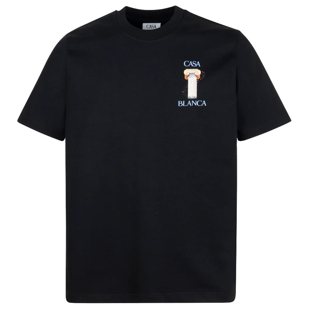 Casablanca Cotton T-Shirt La Colomne Black