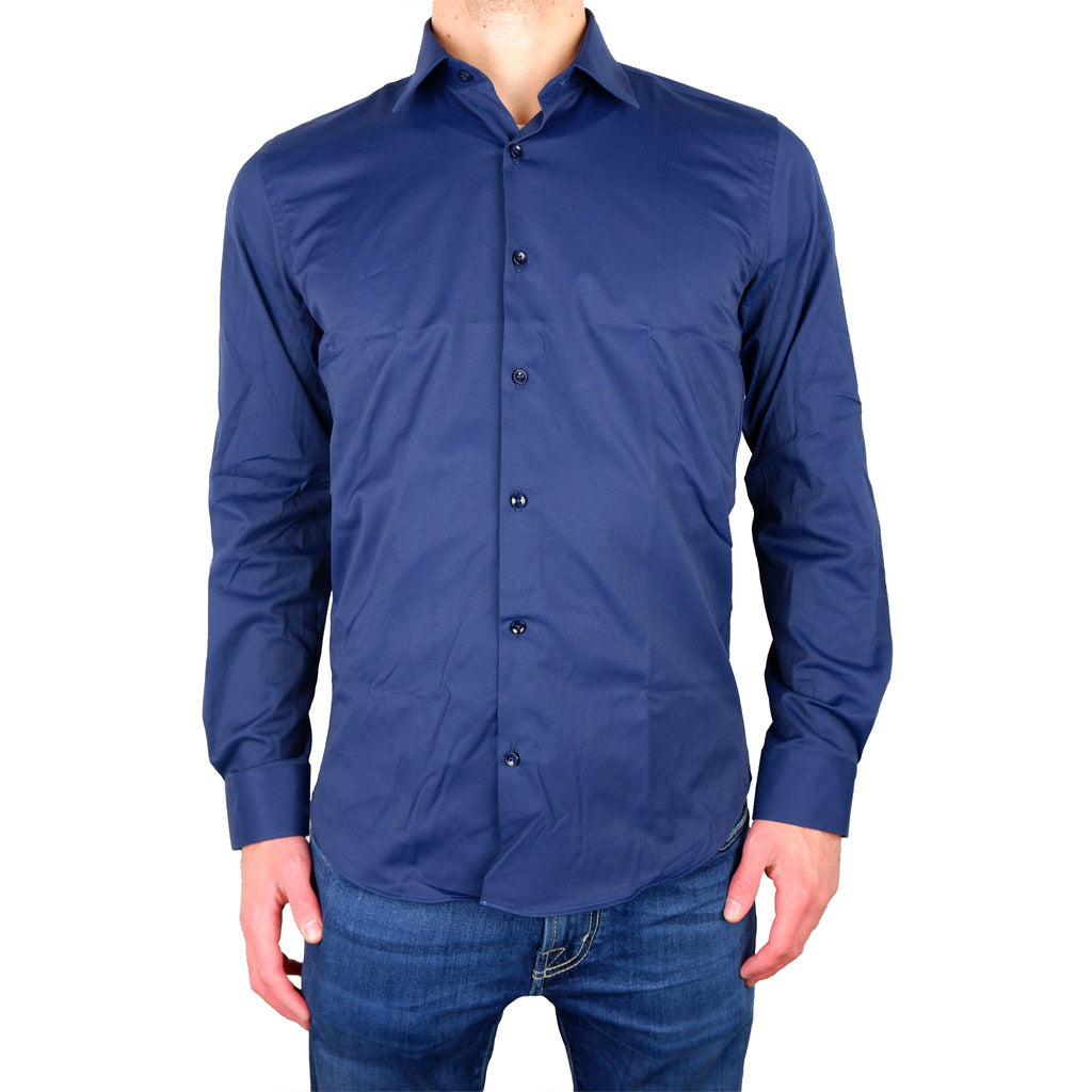 100% Milano Cotton Shirt Blue — view 2