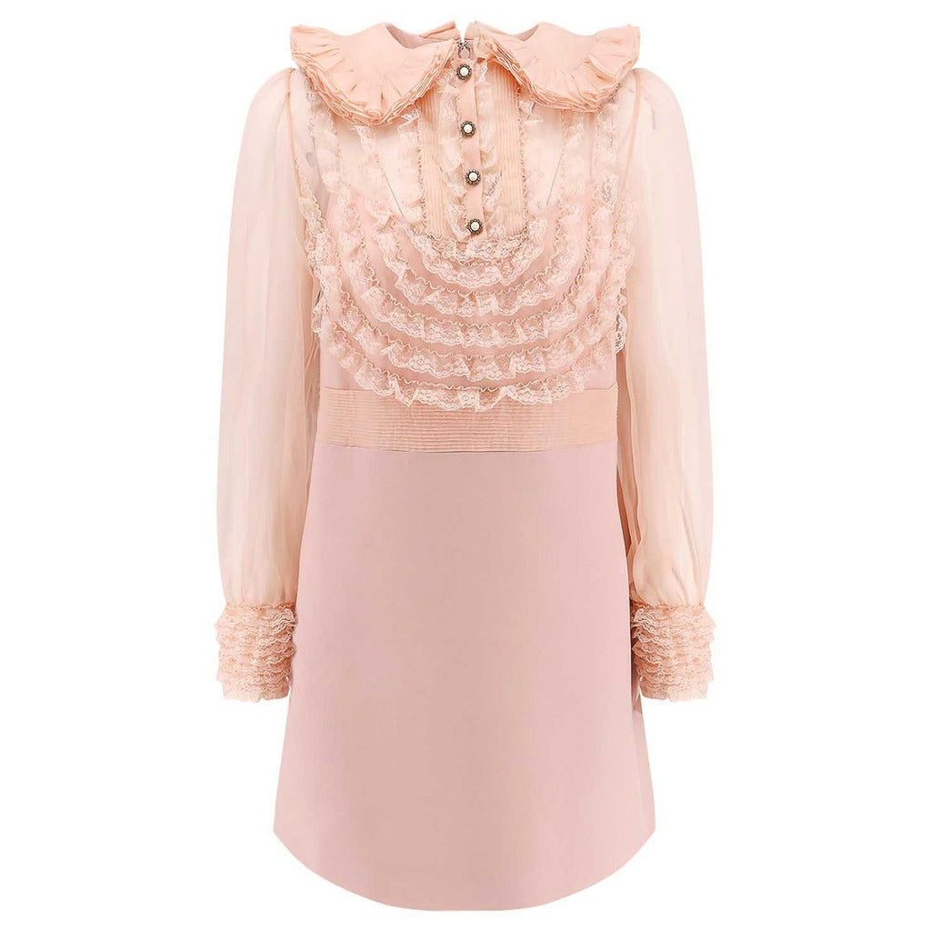 Valentino Garavani Lace Dress Pink — view 2