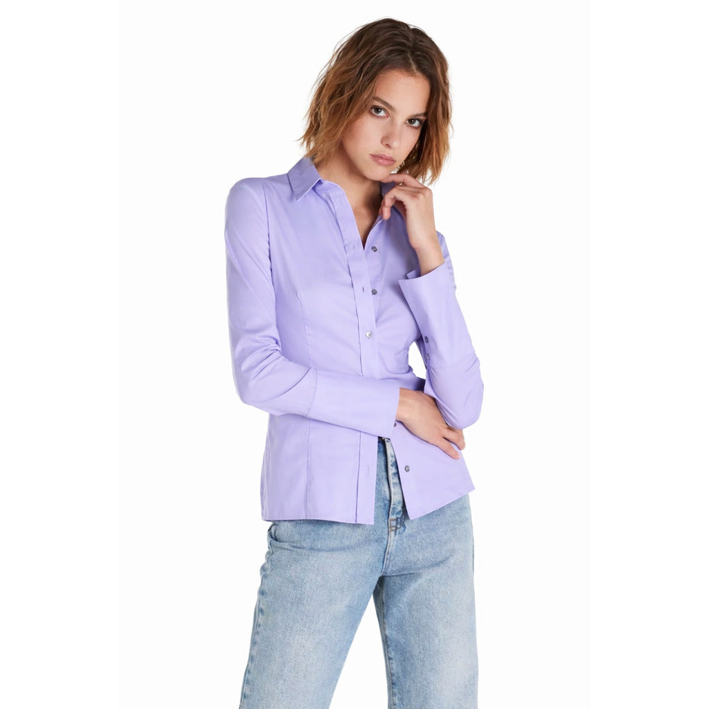 Patrizia Pepe Cotton Shirt Lilac — view 2