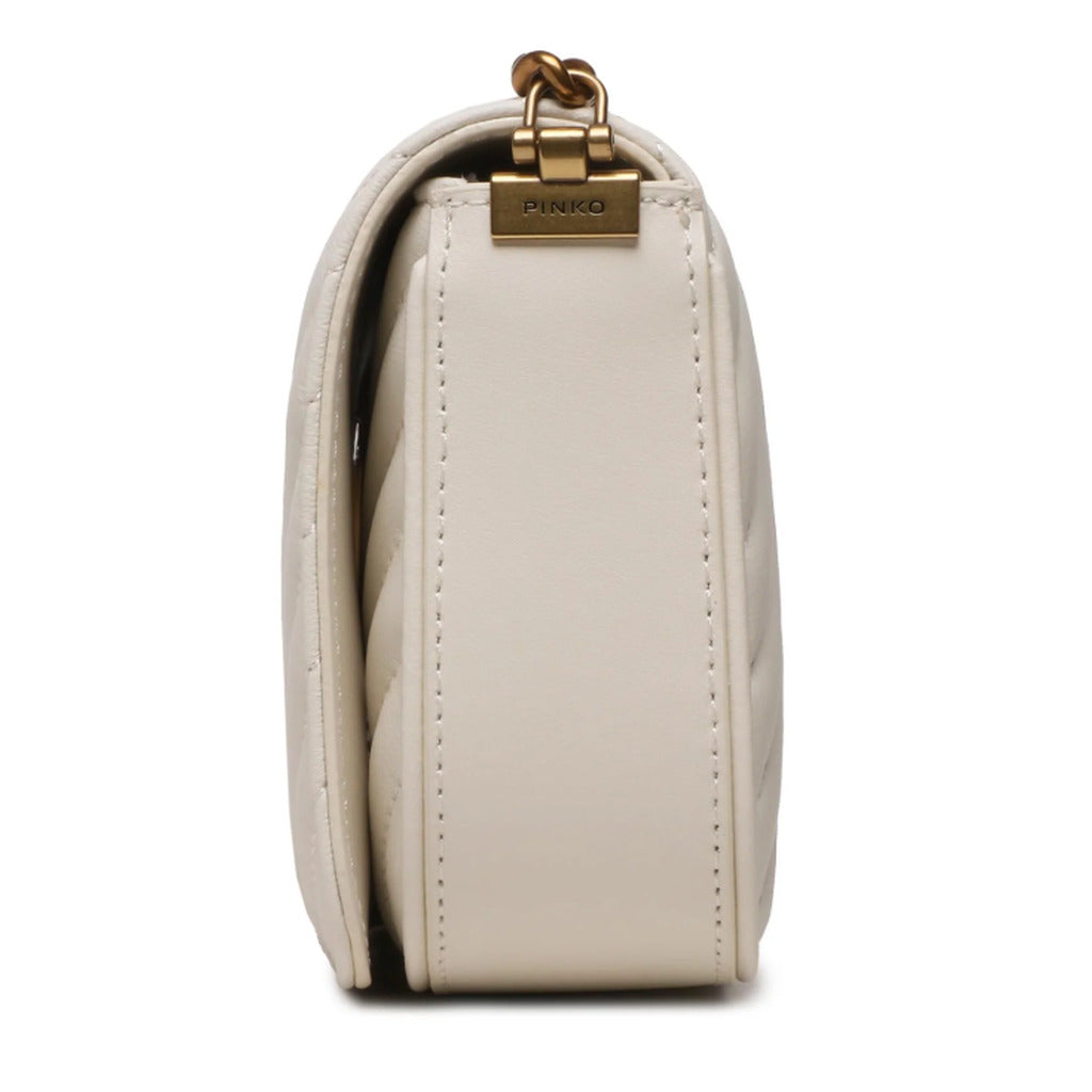 Pinko Leather Crossbody Bag White — view 3