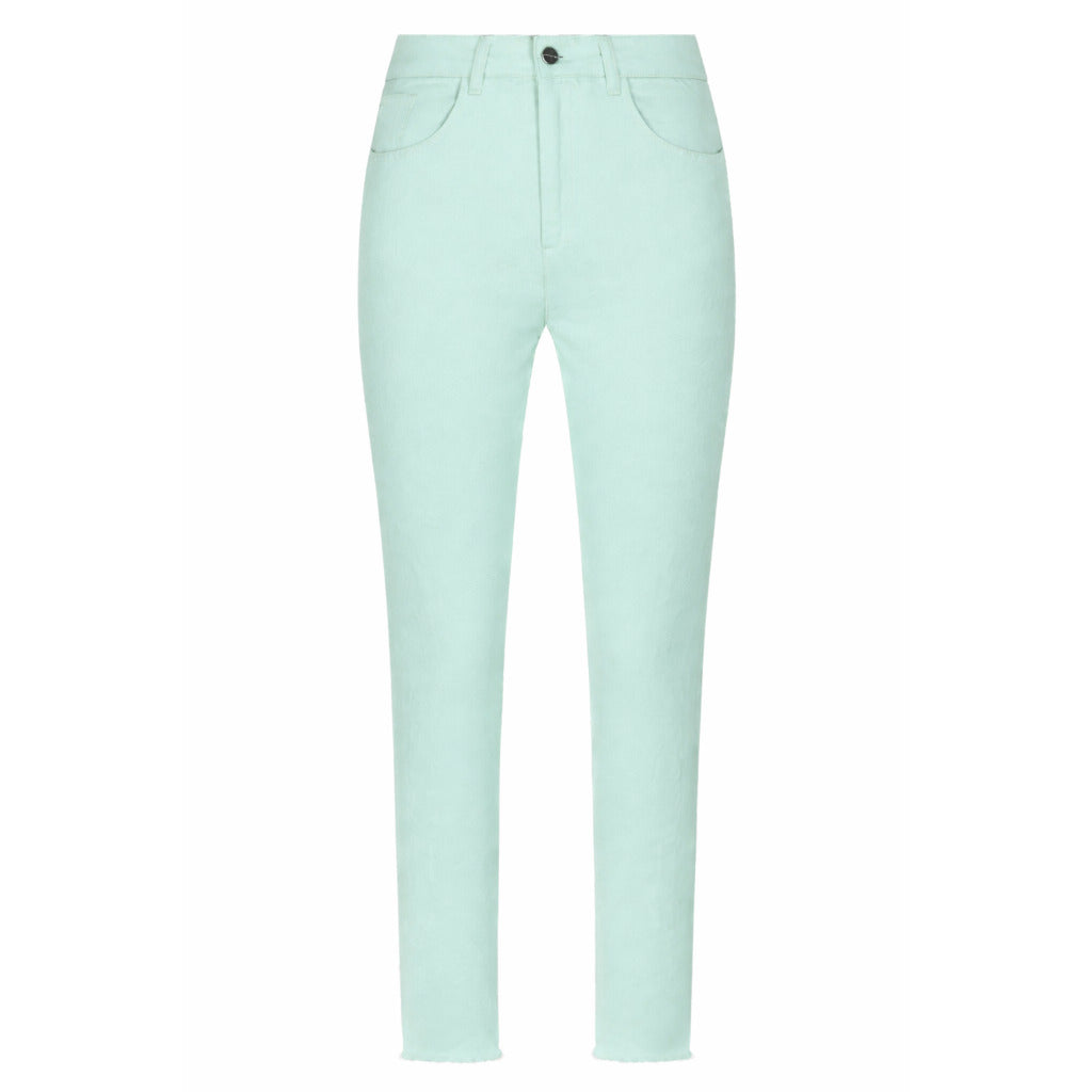 Hinnominate Cotton Trousers Green Acqua — view 2