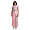 Hinnominate Palazzo Pants In Cotton With Drawstring, Side