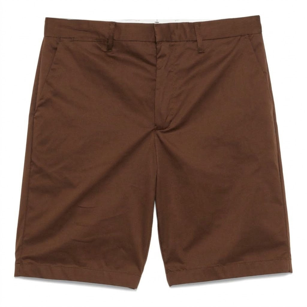 alpha studio - shorts - au-1504q-marrone