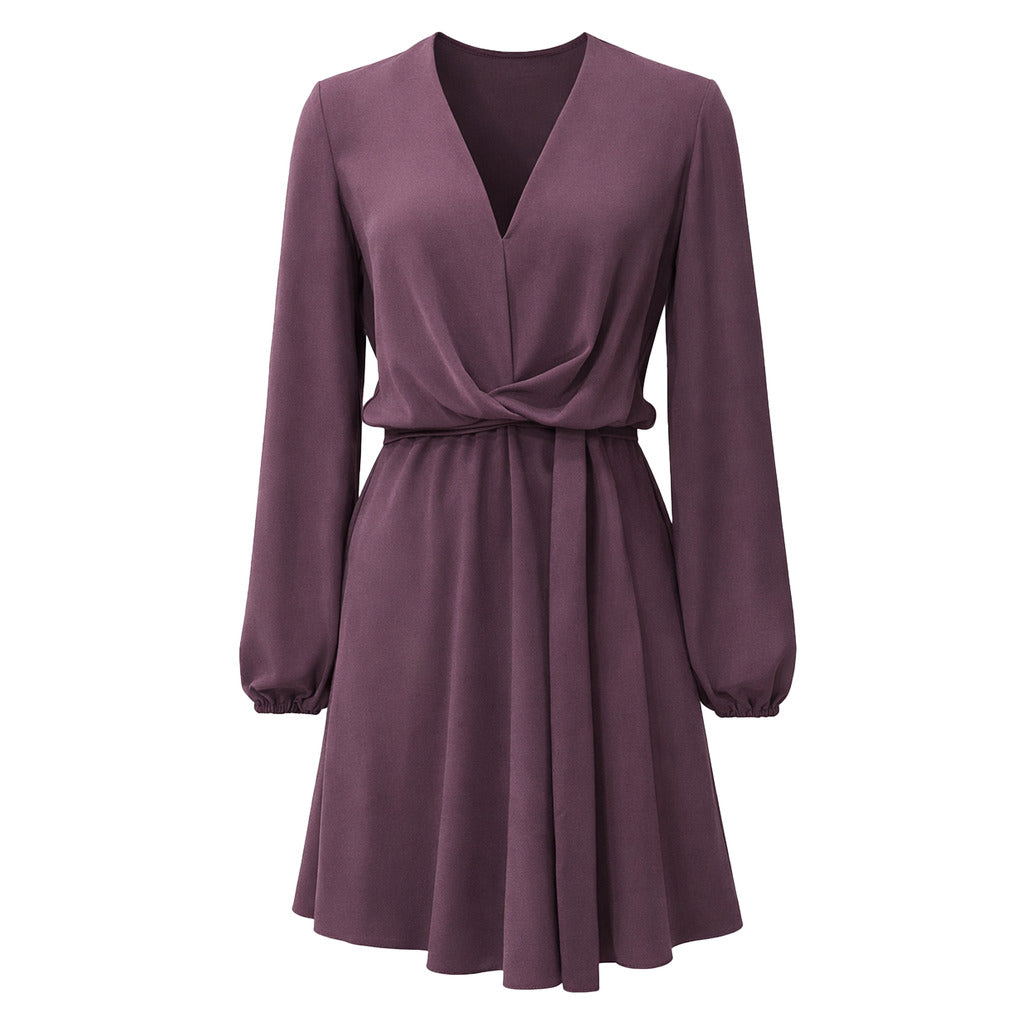 Patrizia Pepe Dress Drappeggio Purple