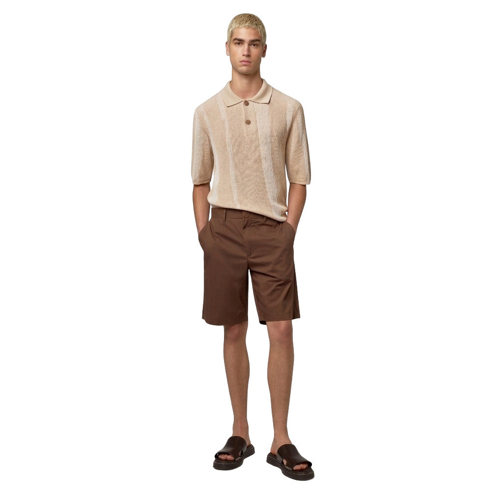 Alpha Studio Cotton Bermuda Marroni — view 2