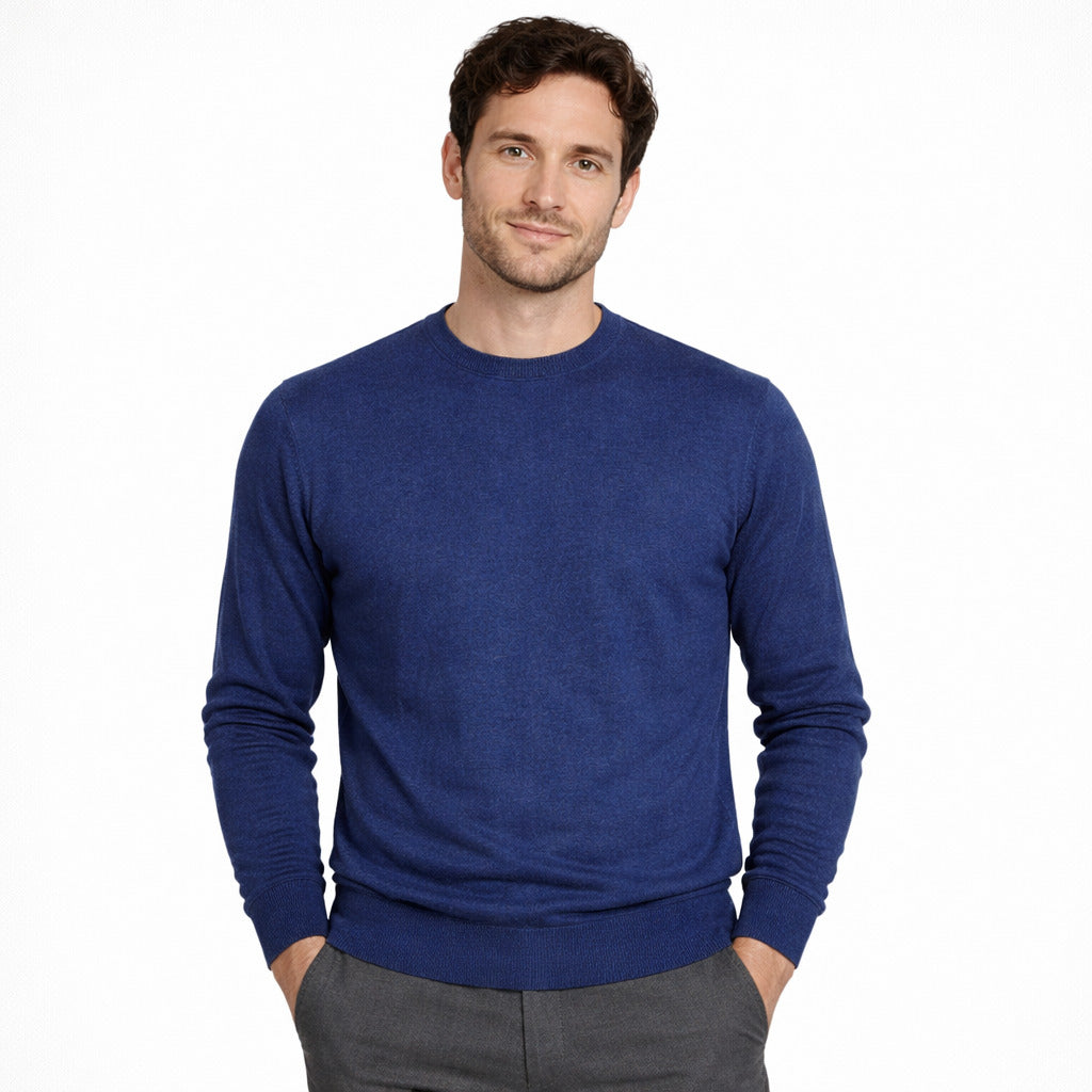 Emilio Romanelli Cashmere Crewneck Zaffiro