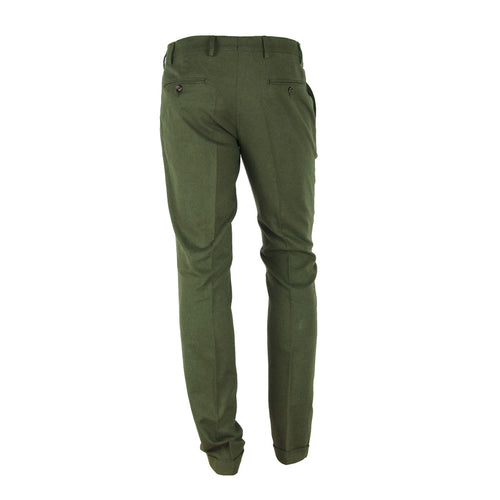 100% Milano Cotton Trousers Green — view 2