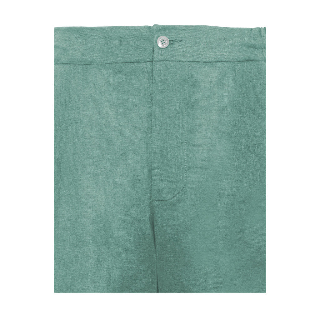 Alpha Studio Linen Bermuda Lino Navetta Green — view 3