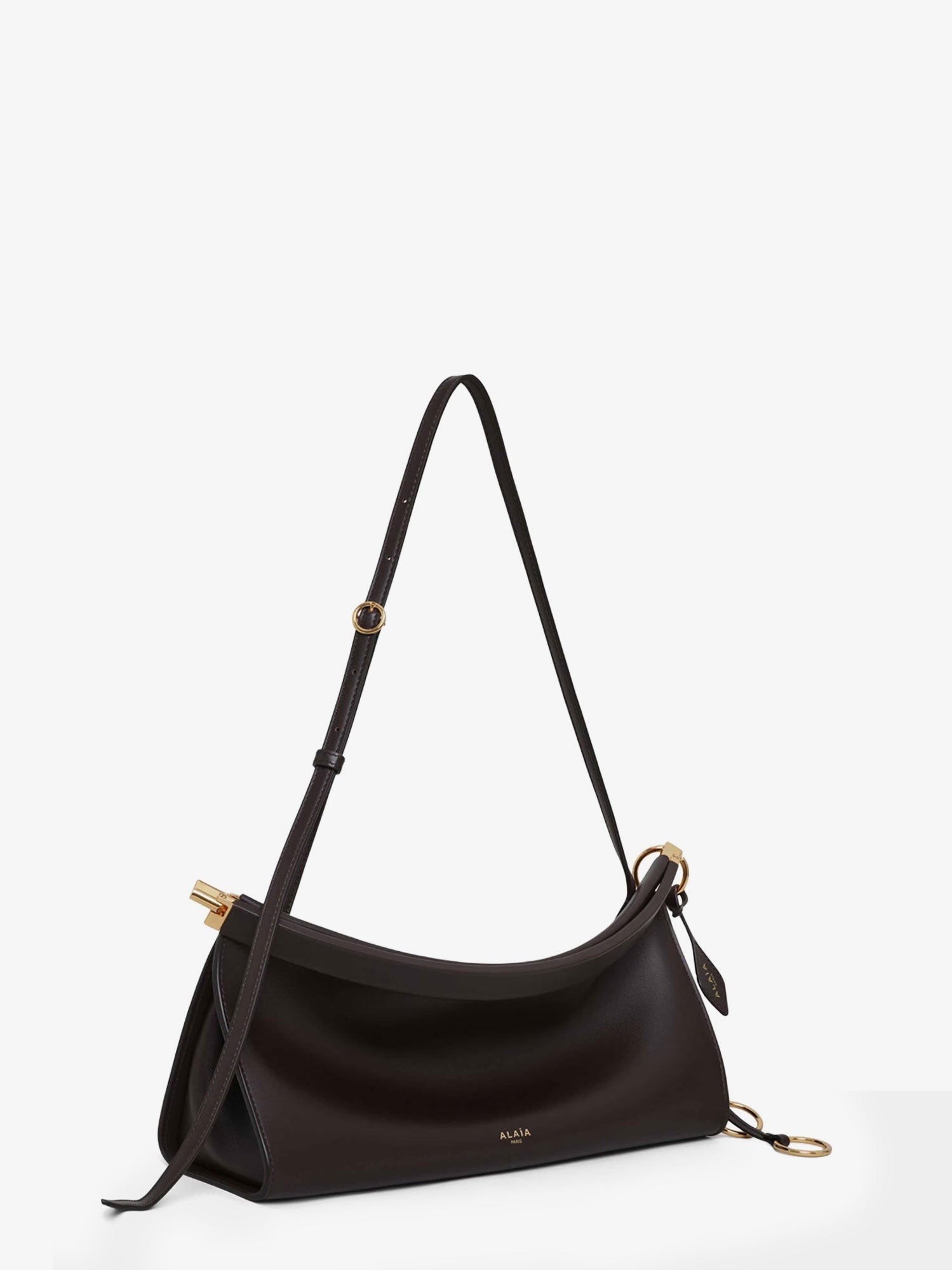 ALAIA Le Click East West Medium leather crossbody bag