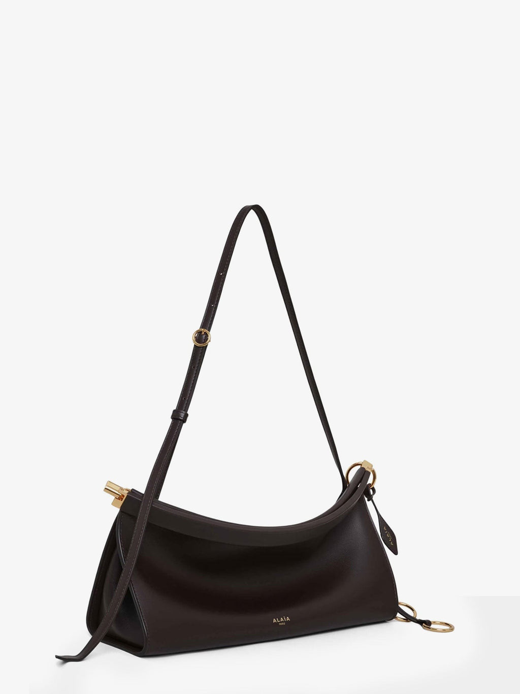 ALAIA Le Click East West Medium leather crossbody bag