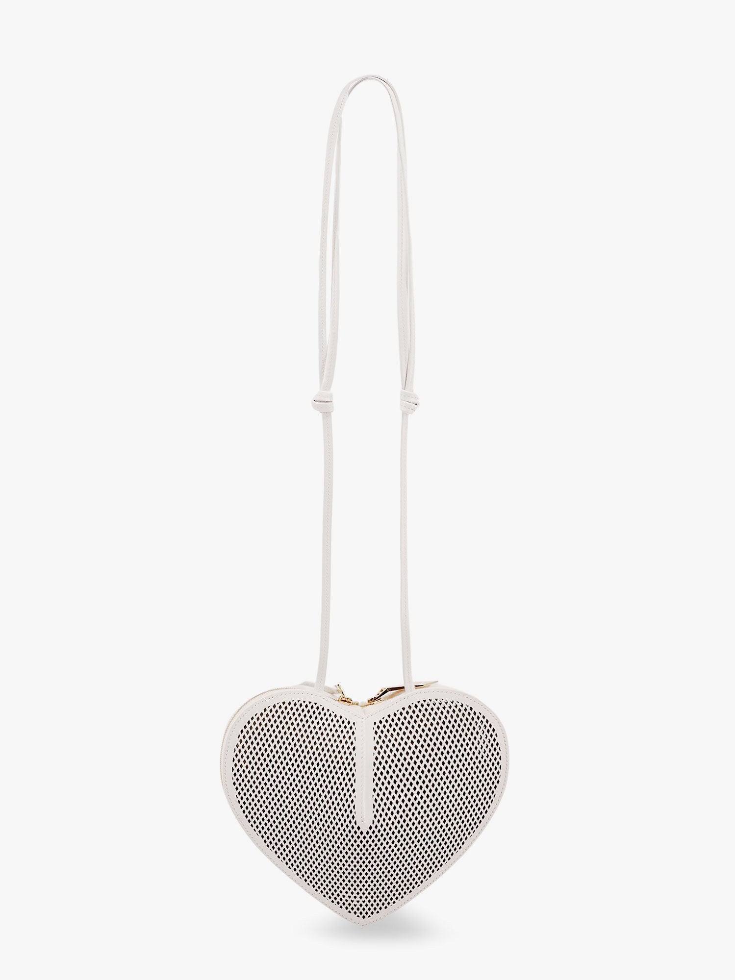 ALAIA Le coeur shoulder bag in leather with fishnet motif